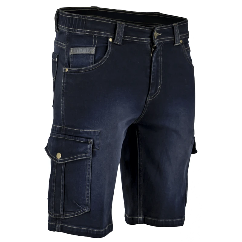 Bermuda De Travail En Denim Stretch Rade LMA 3 Bermuda De Travail En Denim Stretch Rade LMA