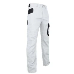 Pantalon De Travail Homme Blanc Facade LMA