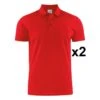 Polo Piqué Manches Courtes Lot De 2 Surf RSX Rouge Ou Blanc Printer -Travail Vêtement Magasin polo pique manches courtes lot de 2 surf rsx rouge ou blanc printer