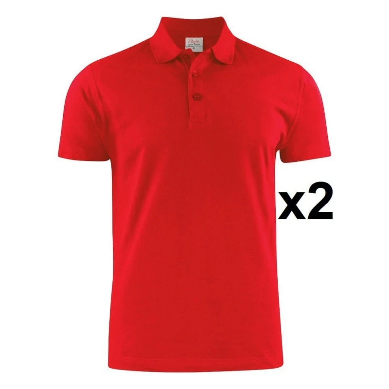 Polo Piqué Manches Courtes Lot De 2 Surf RSX Rouge Ou Blanc Printer 3 Polo Piqué Manches Courtes Lot De 2 Surf RSX Rouge Ou Blanc Printer