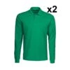 Polo Piqué Manches Longues Lot De 2 Surf RSX Vert Ou Noir Printer -Travail Vêtement Magasin polo pique manches longues lot de 2 surf rsx vert ou noir printer