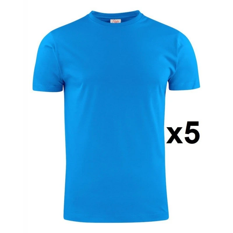 Tee Shirt Manches Courtes Eco Bleu Light RSX Lot De 5 3 Tee Shirt Manches Courtes Eco Bleu Light RSX Lot De 5