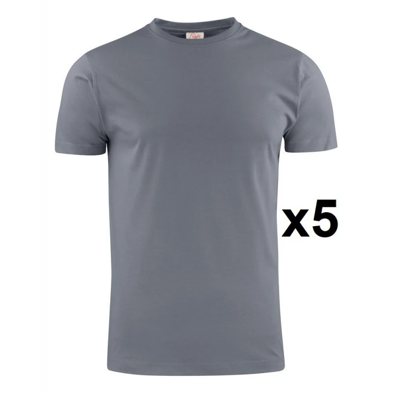 Tee Shirt Manches Courtes Gris Heavy RSX Lot De 5 3 Tee Shirt Manches Courtes Gris Heavy RSX Lot De 5