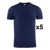 Tee Shirt Manches Courtes Marine Heavy RSX Lot De 5 -Travail Vêtement Magasin tee shirt manches courtes marine heavy rsx lot de 5