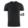 Tee Shirt Manches Courtes Noir Heavy RSX Lot De 5 -Travail Vêtement Magasin tee shirt manches courtes noir heavy rsx lot de 5