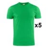 Tee Shirt Manches Courtes Vert Heavy RSX Lot De 5 -Travail Vêtement Magasin tee shirt manches courtes vert heavy rsx lot de 5