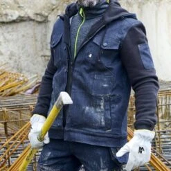 Veste Blouson De Travail Avec Capuche Denim Pitt North Ways -Travail Vêtement Magasin veste blouson de travail avec capuche denim pitt north ways 3